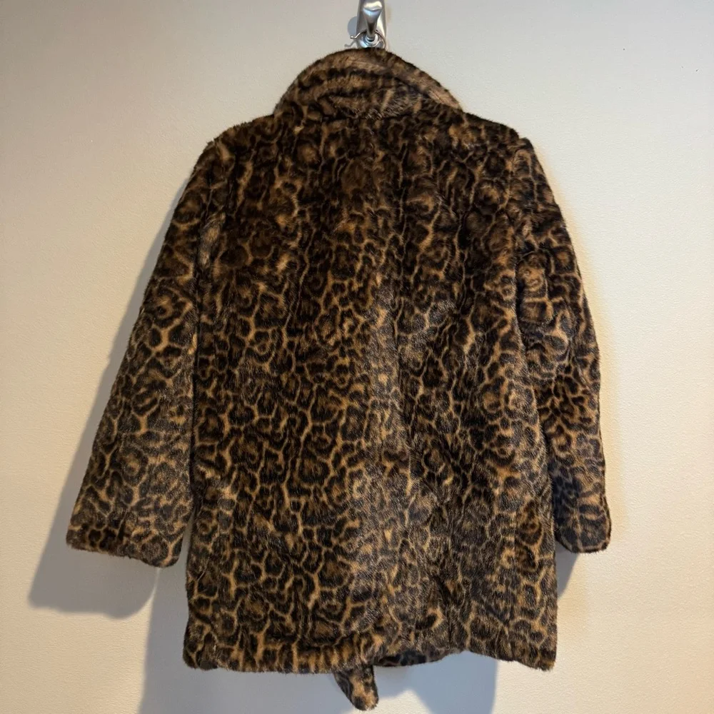 J. Crew Faux Fur Peacoat in Leopard